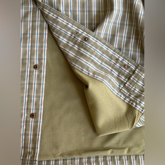 5.11 TACTICAL SERIES Men’s Button & Snap Green/Blue Plaid Short Sleeve Shirt L - Picture 7 of 10